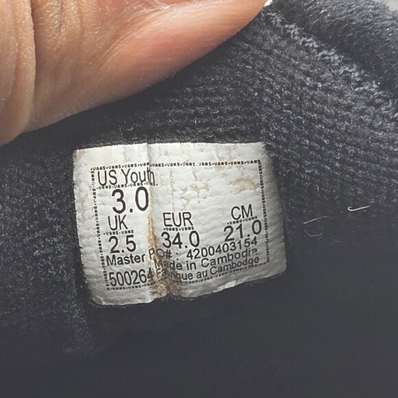 Vans UltraRange Youth Size 3 Black Casual Skate Shoes Running Walking School - Picture 6 of 13